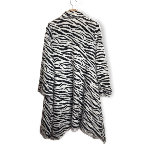 Vintage come n see zebra shabby eyelash swing cardigan duster Medium - Picture 2 of 11